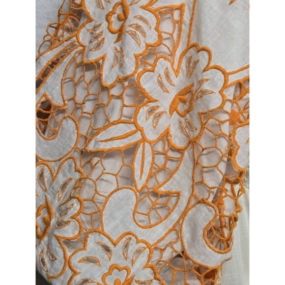 Anthropologie Tina Puff Sleeved Embroidered Maxi Dress Womens Large Romantic - Picture 6 of 9